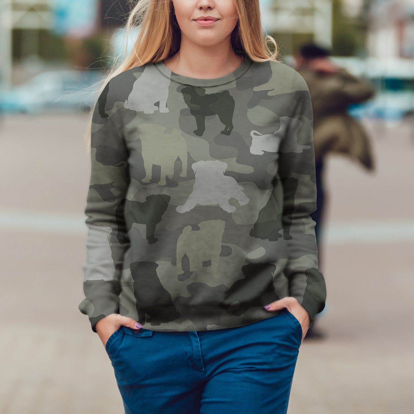 Street Style avec sweat-shirt camouflage carlin V4