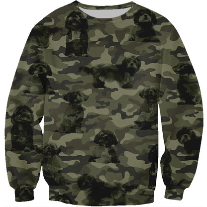 Street Style With Shih Tzu Camo Sweatshirt V1