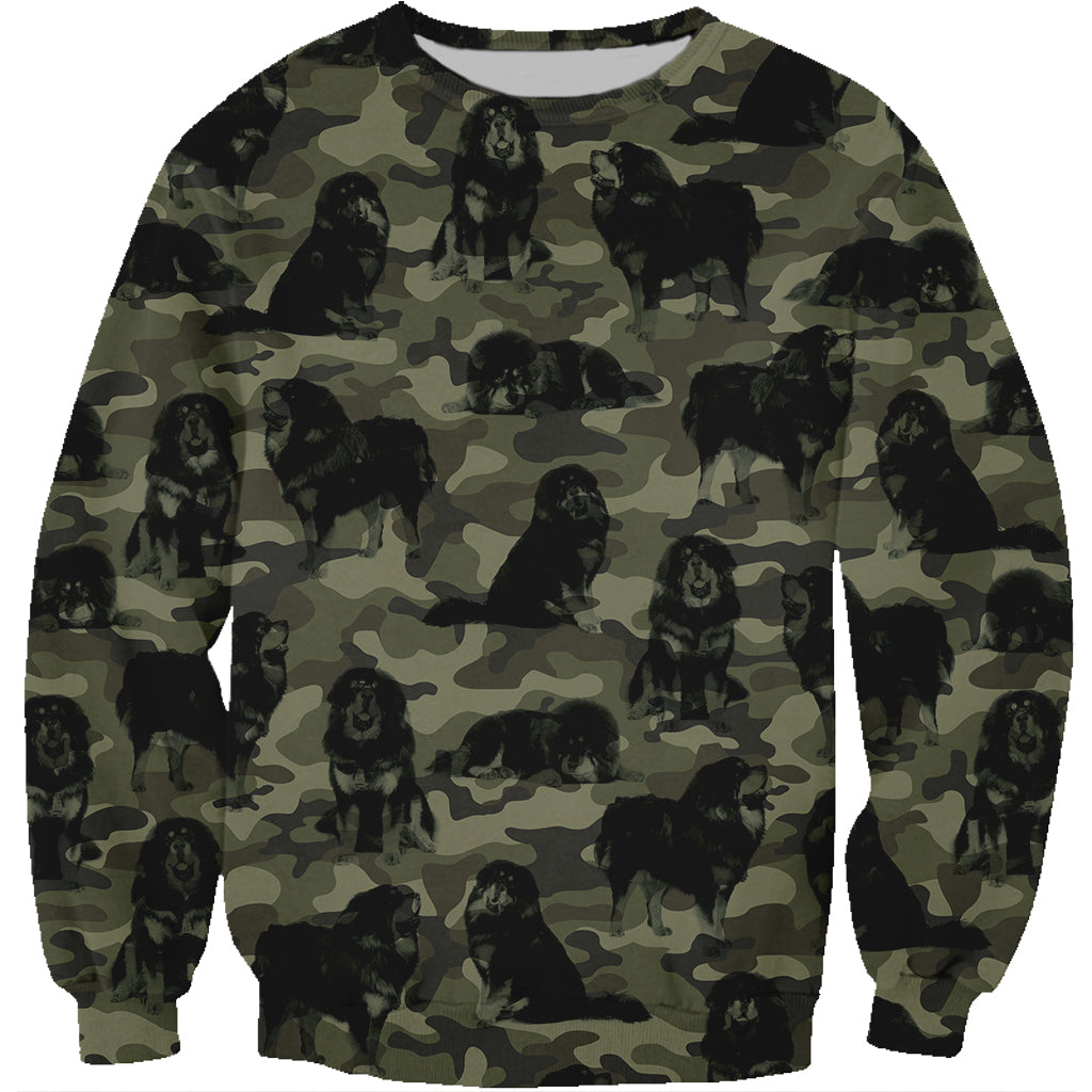 Street Style mit tibetischem Mastiff-Camouflage-Sweatshirt V1