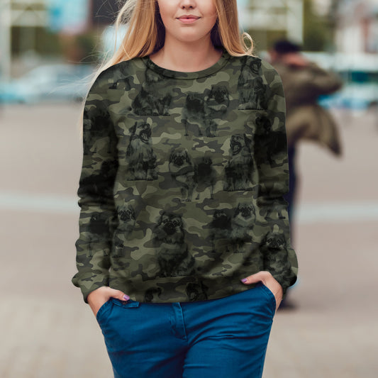 Street Style mit tibetischem Spaniel-Camouflage-Sweatshirt V1