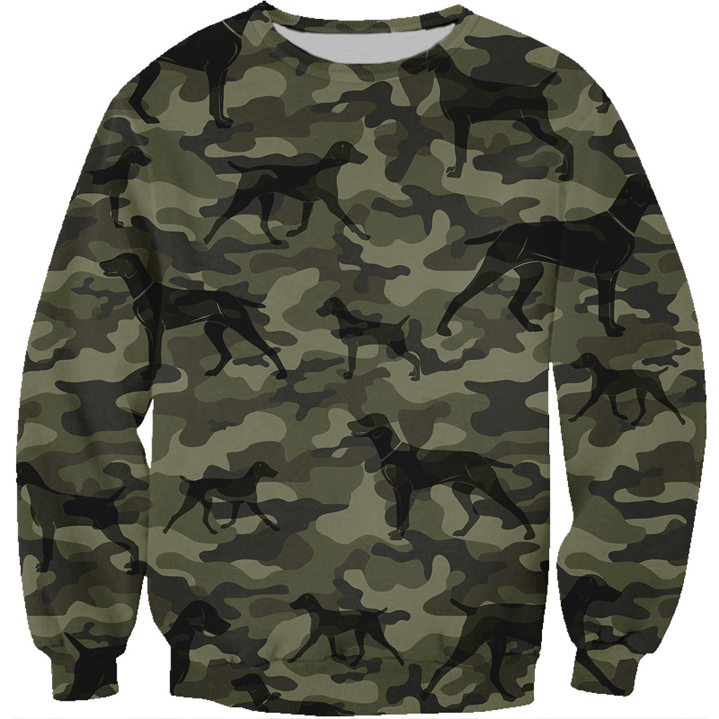 Street Style avec sweat-shirt camouflage Weimaraner V1
