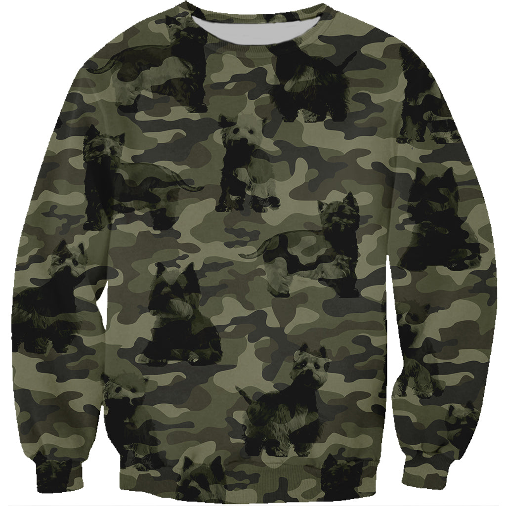 Street Style With West Highland White Terrier Camo Sweatshirt V1