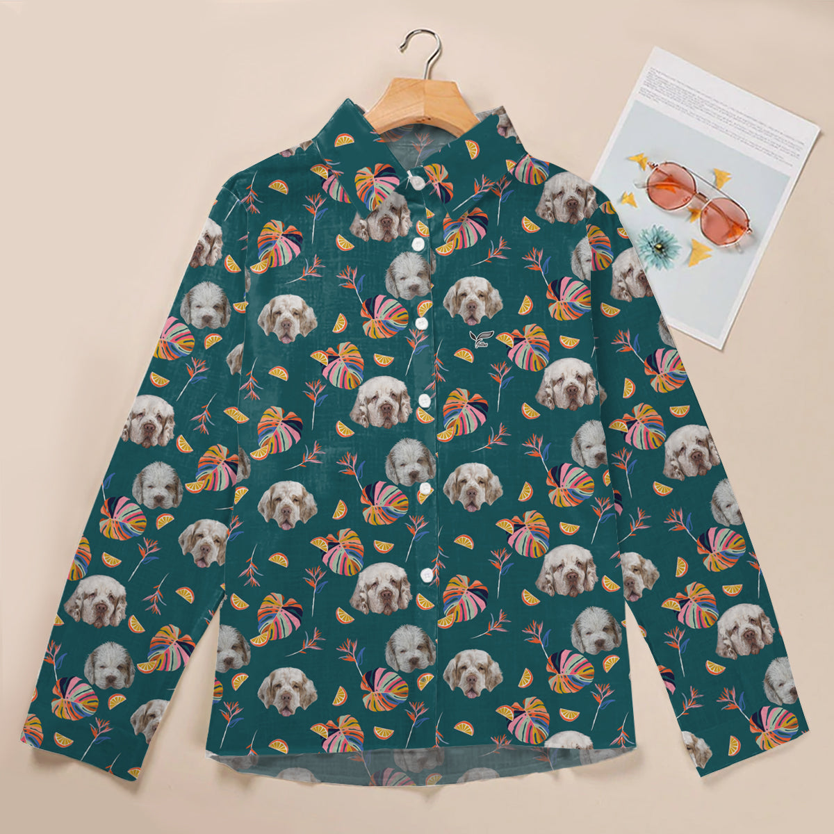 Heure d'été - Chemise femme Clumber Spaniel