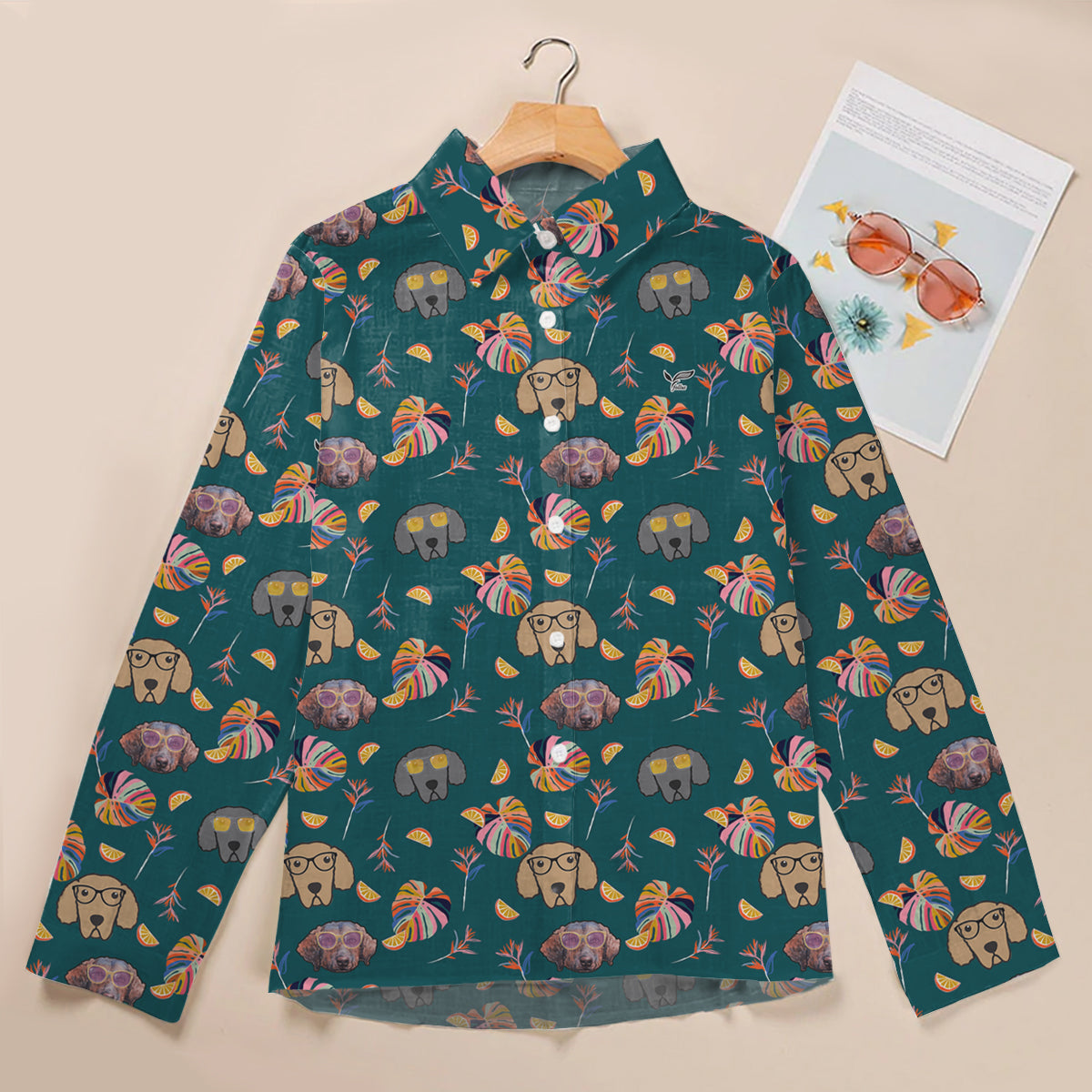 Summer Time - Chemise pour femme Curly Coated Retriever