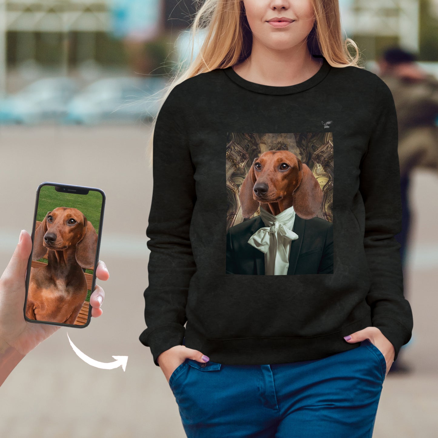 The Ambassador - Personalized Sweatshirt With Your Pet's Photo