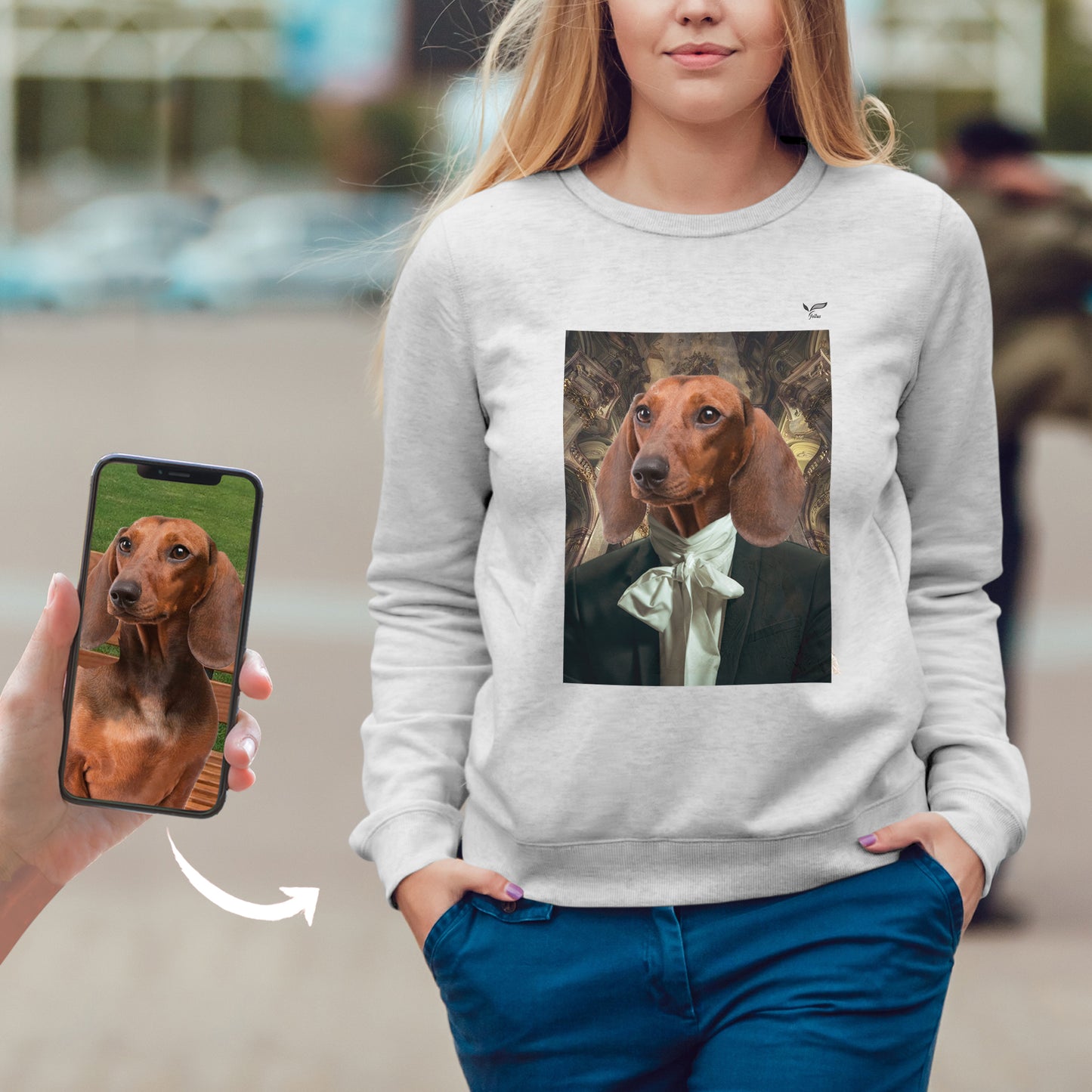 The Ambassador - Personalized Sweatshirt With Your Pet's Photo