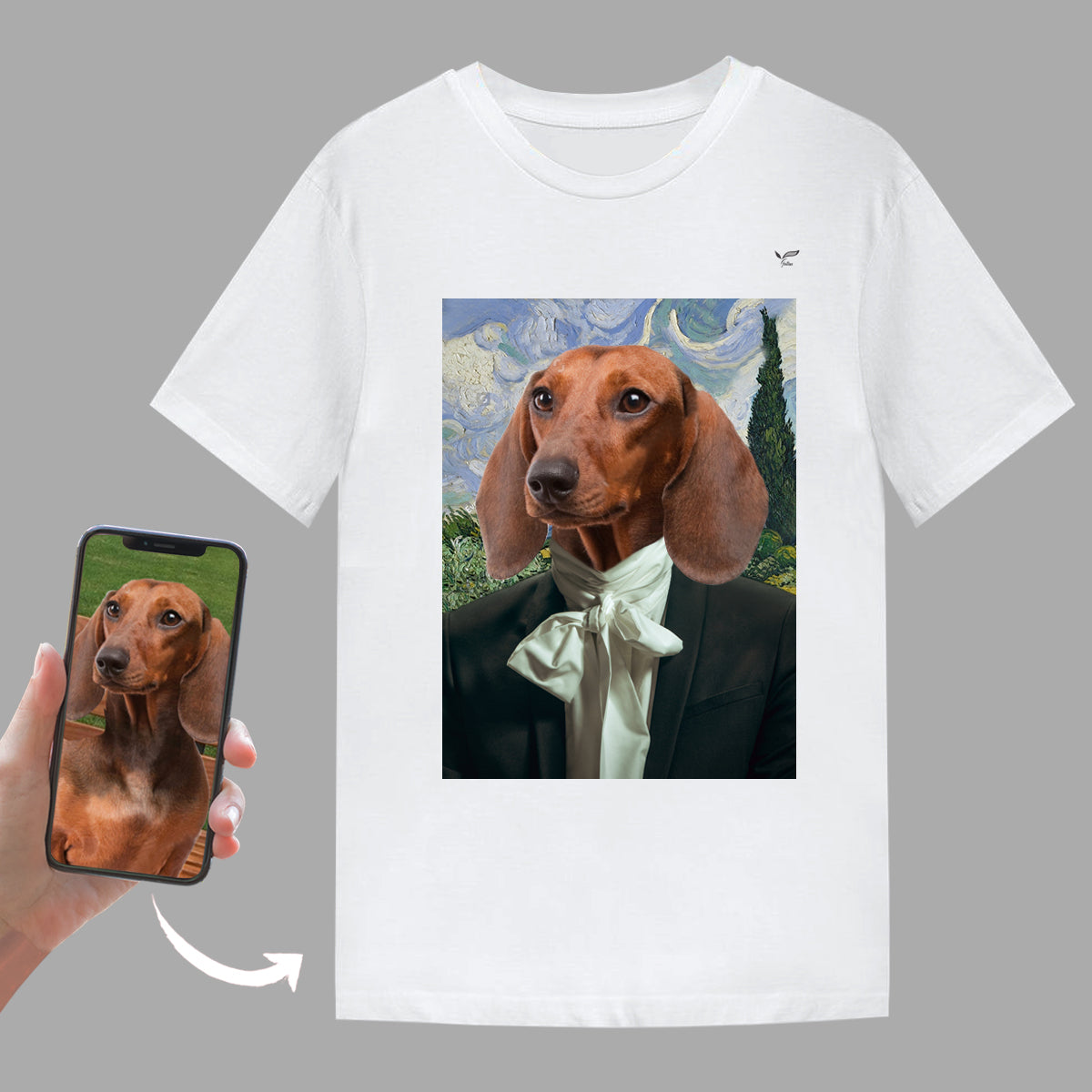 Der Botschafter – Personalisiertes T-Shirt mit dem Foto Ihres Haustieres