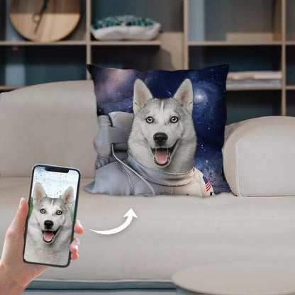Der Astronaut – personalisierter Kissenbezug mit dem Foto Ihres Haustieres