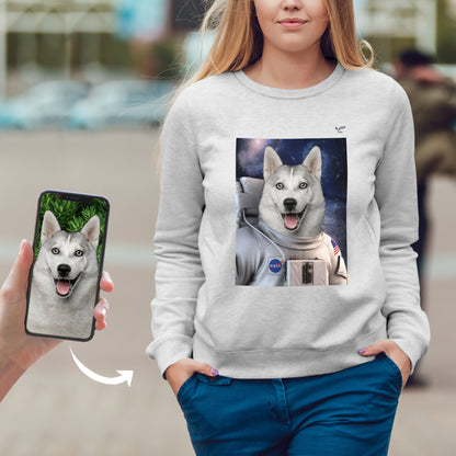 The Astronaut - Personalized Sweatshirt With Your Pet's Photo
