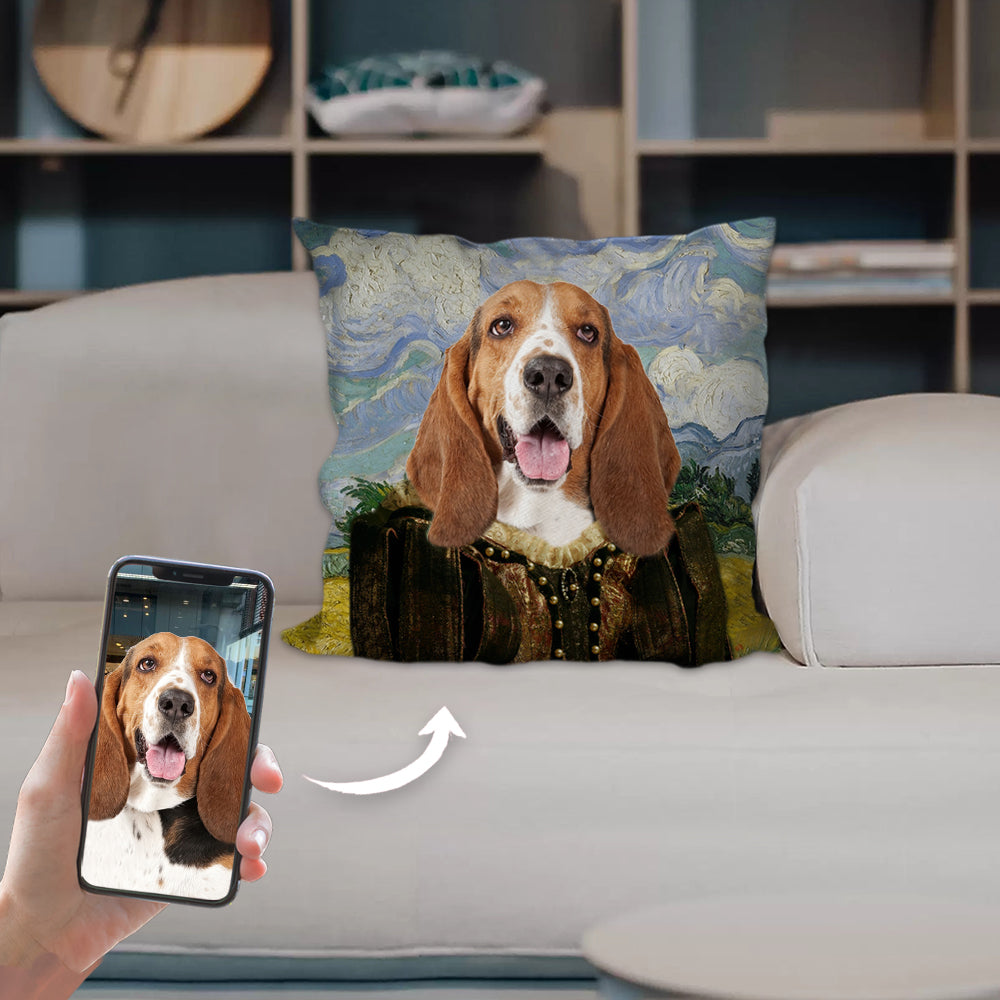 Die Smaragdprinzessin – personalisierter Kissenbezug mit dem Foto Ihres Haustieres
