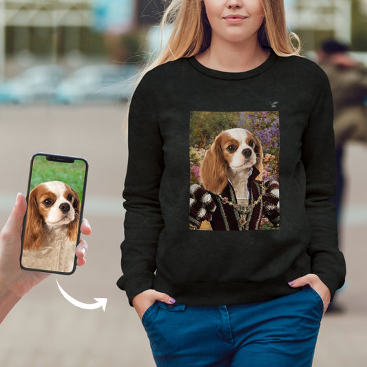 Die Rosenkönigin – personalisiertes Sweatshirt mit dem Foto Ihres Haustieres