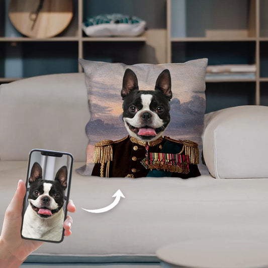 Der Veteran – personalisierter Kissenbezug mit dem Foto Ihres Haustieres