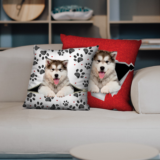 Sie stehlen Ihre Couch – Alaskan Malamute Kissenbezüge V1 (2er-Set)