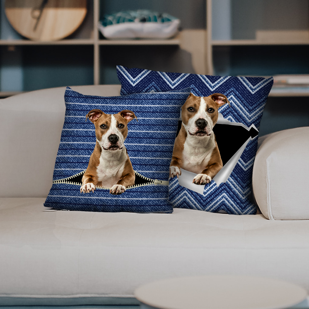 Sie stehlen Ihre Couch – American Staffordshire Terrier Kissenbezüge V1 (2er-Set)