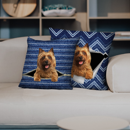 Sie stehlen Ihre Couch – Australian Terrier Kissenbezüge V1 (2er-Set)
