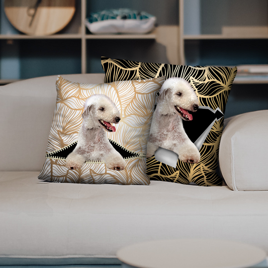 Sie stehlen Ihre Couch – Bedlington Terrier Kissenbezüge V1 (2er-Set)