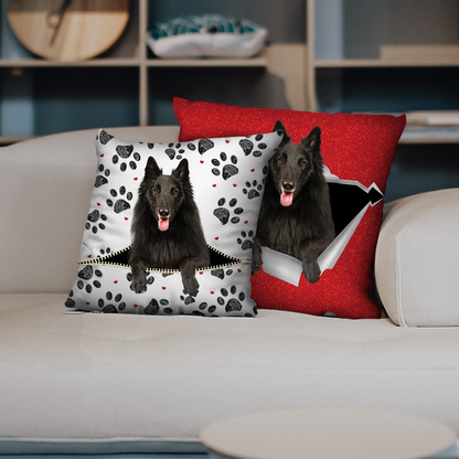 Sie stehlen Ihre Couch – Belgische Schäferhund-Kissenbezüge V1 (2er-Set)
