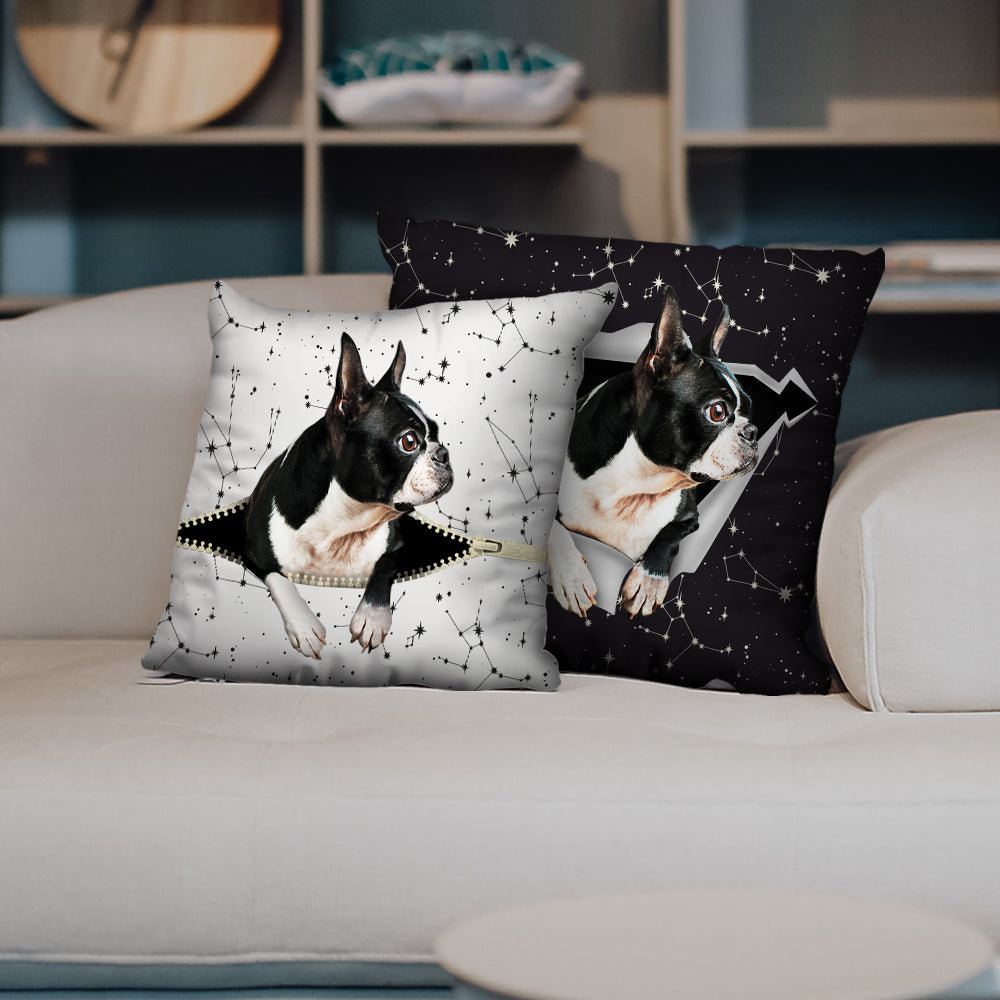 Sie stehlen Ihre Couch – Boston Terrier Kissenbezüge V2 (2er-Set)