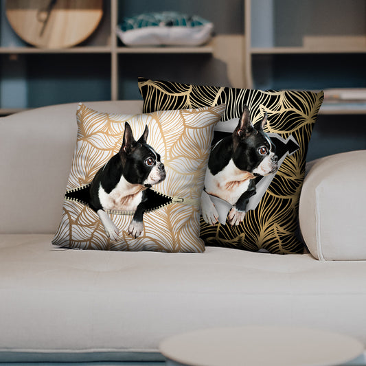 Sie stehlen Ihre Couch – Boston Terrier Kissenbezüge V2 (2er-Set)