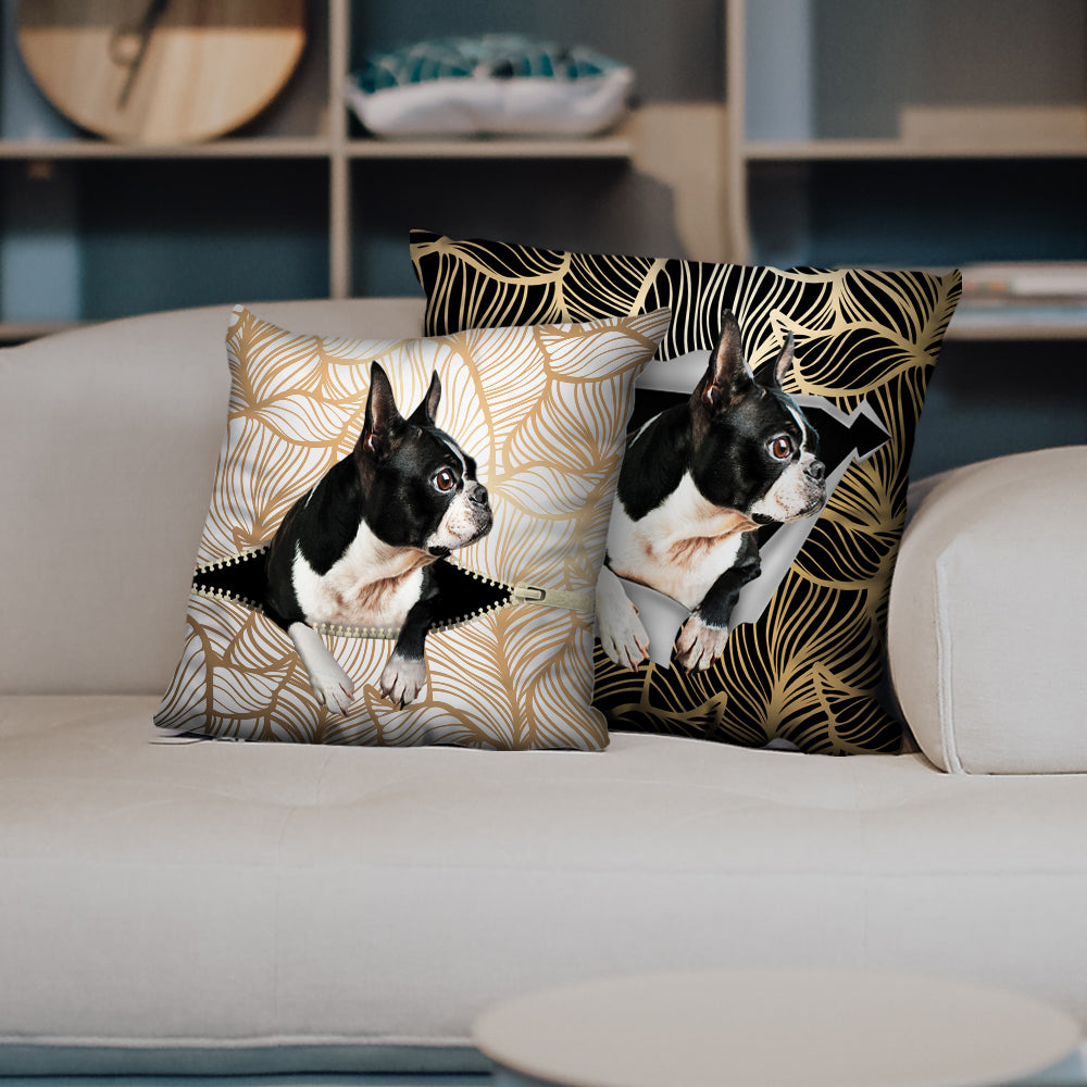 Sie stehlen Ihre Couch – Boston Terrier Kissenbezüge V2 (2er-Set)