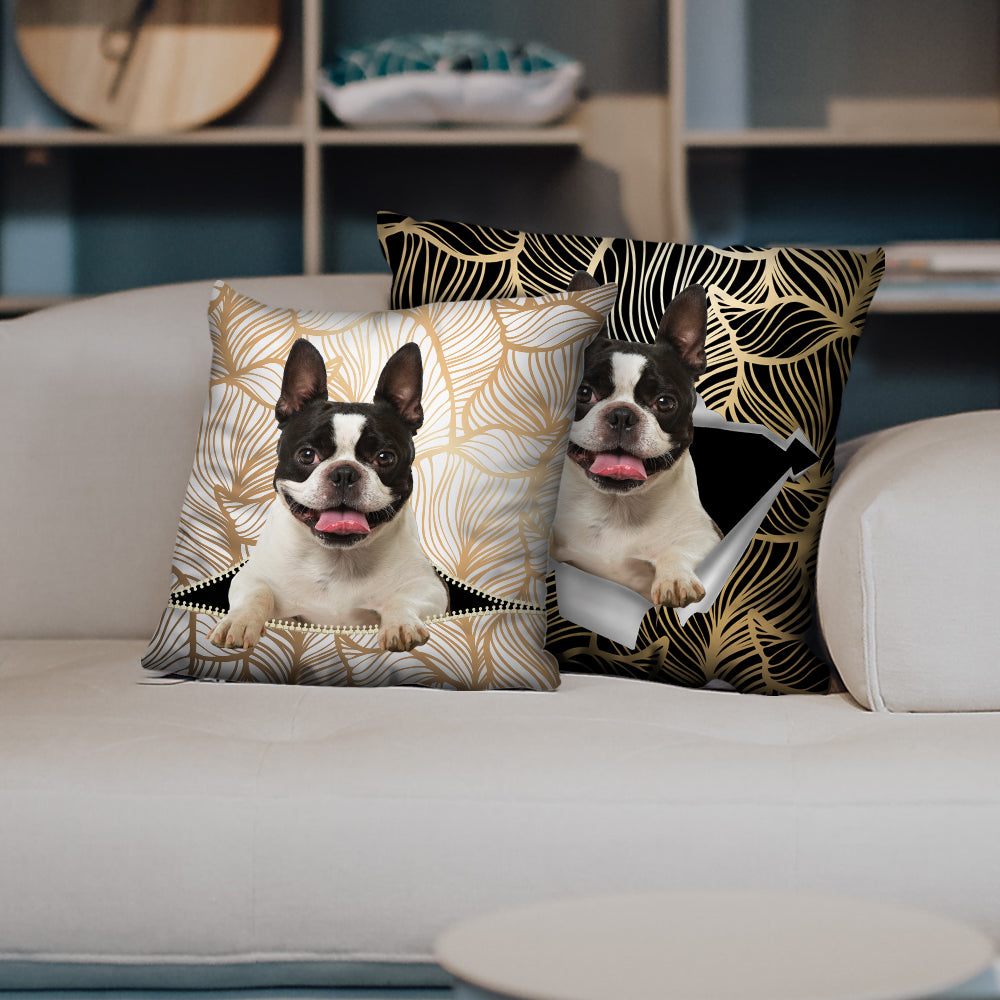 Sie stehlen Ihre Couch – Boston Terrier Kissenbezüge V3 (2er-Set)