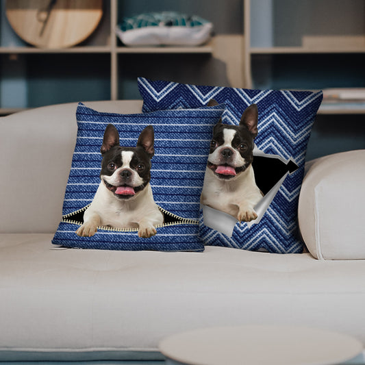 Sie stehlen Ihre Couch – Boston Terrier Kissenbezüge V3 (2er-Set)