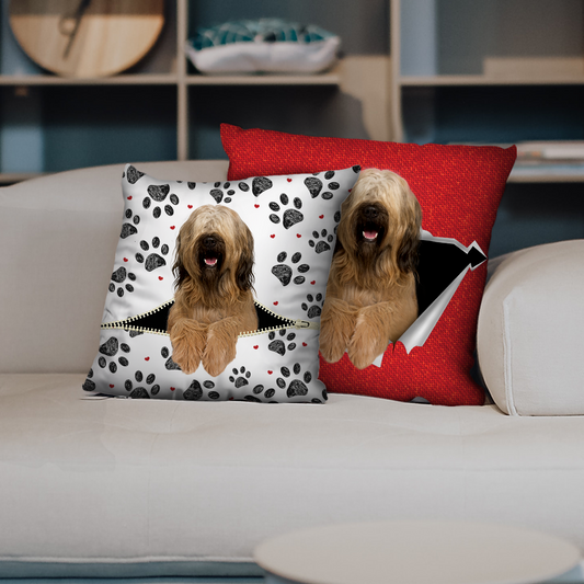 Ils volent votre canapé - Taies d'oreiller Briard V1 (Ensemble de 2)