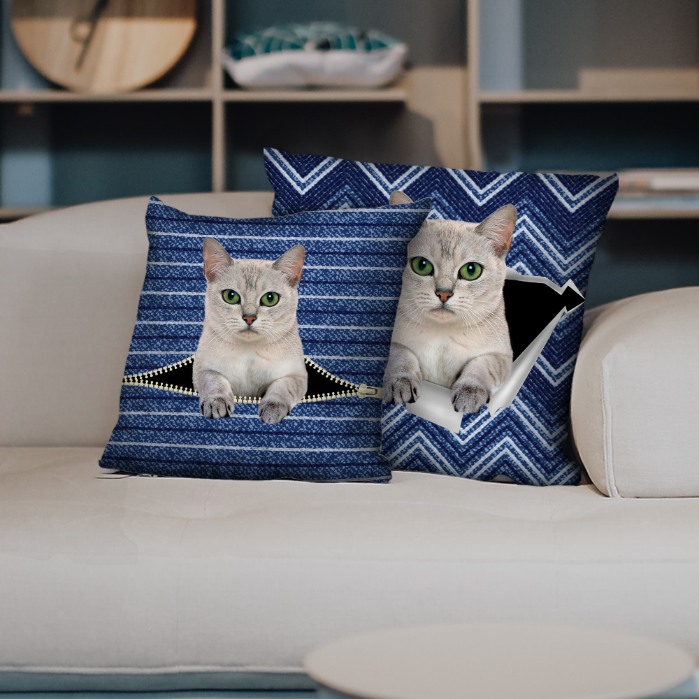 Sie stehlen Ihre Couch – Burmilla-Katzen-Kissenbezüge V1 (2er-Set)