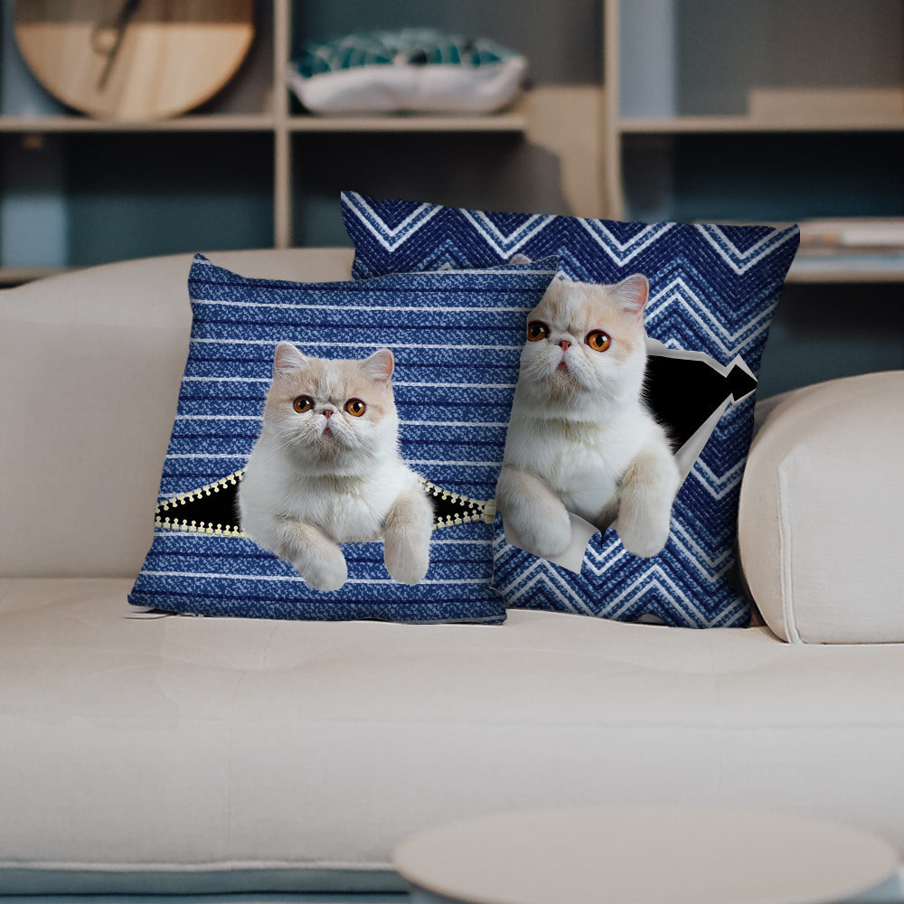 Sie stehlen Ihre Couch – Kissenbezüge mit exotischen Katzen V1 (2er-Set)