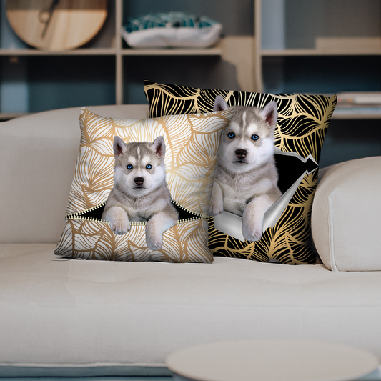Sie stehlen Ihre Couch – Husky-Kissenbezüge V2 (2er-Set)