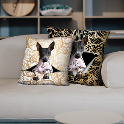 Sie stehlen Ihre Couch – American Hairless Terrier Kissenbezüge V1 (2er-Set)