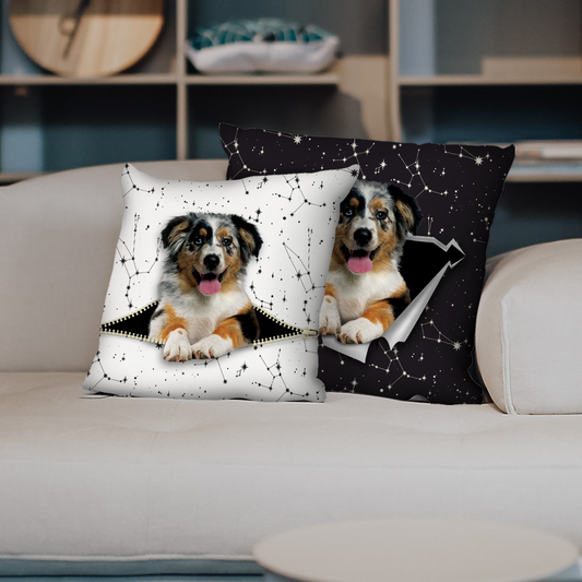 Sie stehlen Ihre Couch – Kissenbezüge mit australischem Schäferhund V1 (2er-Set)
