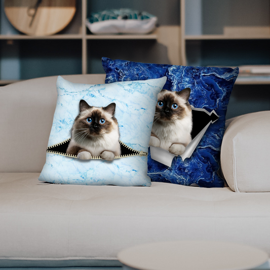 Sie stehlen Ihre Couch – Birma-Katze-Kissenbezüge V1 (2er-Set)