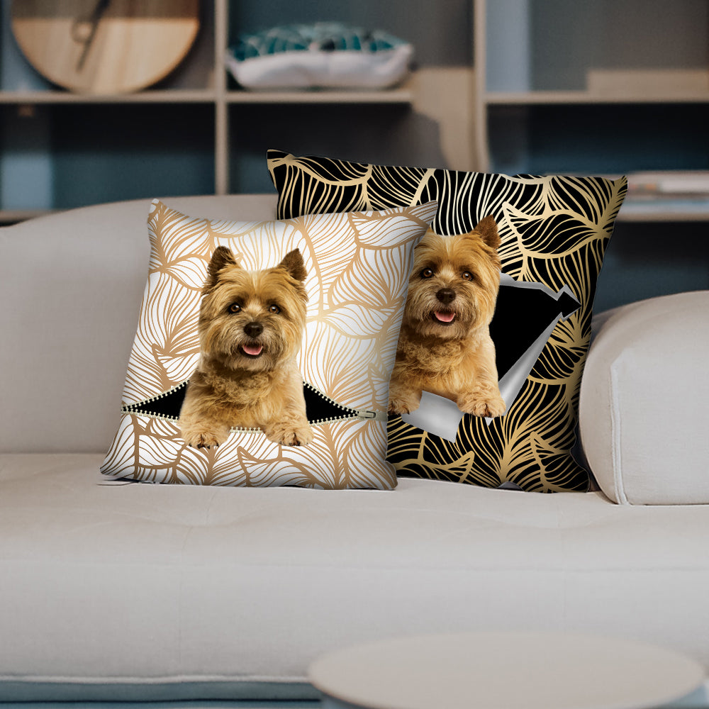 Sie stehlen Ihre Couch – Cairn Terrier Kissenbezüge V1 (2er-Set)