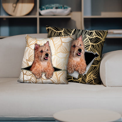 Sie stehlen Ihre Couch – Cairn Terrier Kissenbezüge V3 (2er-Set)