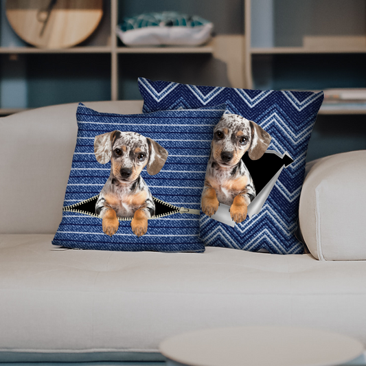 They Steal Your Couch - Dapple Dachshund Pillow Cases V1 (Set of 2)