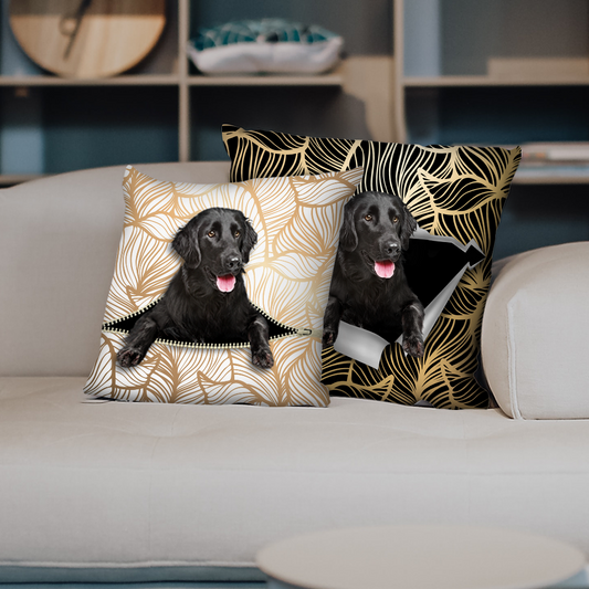 They Steal Your Couch - Flat Coated Retriever Pillow Cases V1 (Set of 2)