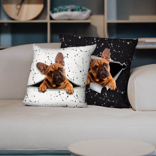 Sie stehlen Ihre Couch – Kissenbezüge mit französischer Bulldogge V3 (2er-Set)