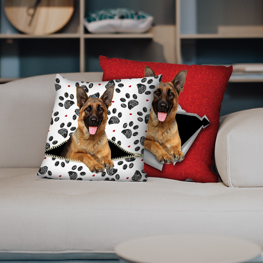 Sie stehlen Ihre Couch – Schäferhund-Kissenbezüge V2 (2er-Set)