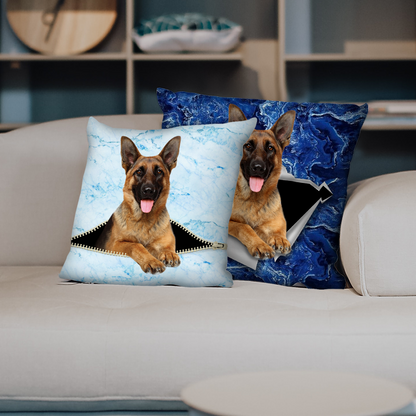 Sie stehlen Ihre Couch – Schäferhund-Kissenbezüge V2 (2er-Set)