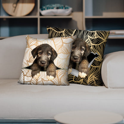 Sie stehlen Ihre Couch – Kissenbezüge mit irischem Wolfshund V1 (2er-Set)