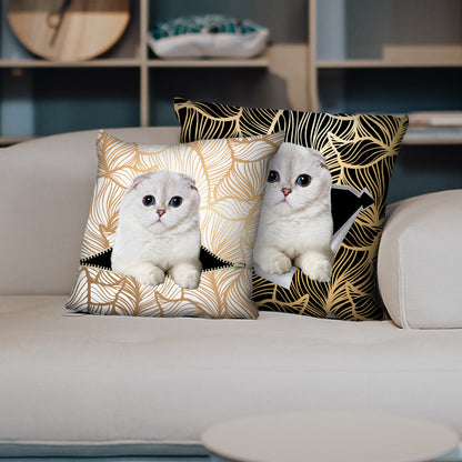Sie stehlen Ihre Couch – Scottish Fold Katzenkissenbezüge V2 (2er-Set)