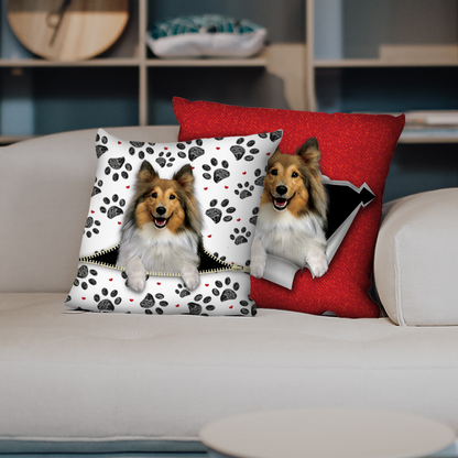 Sie stehlen Ihre Couch – Shetland Sheepdog Kissenbezüge V2 (2er-Set)