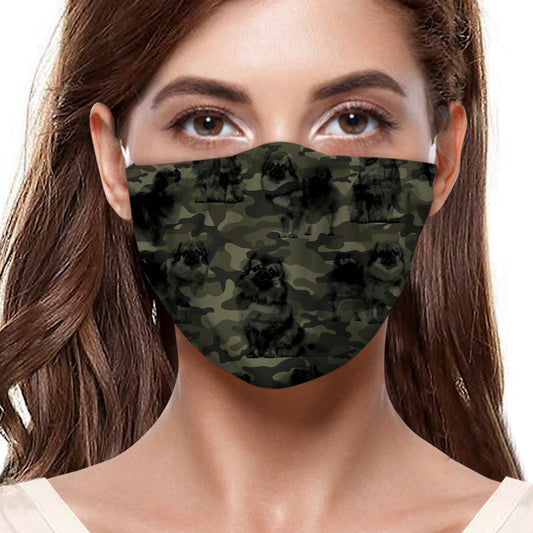 Masque F camouflage épagneul tibétain V1