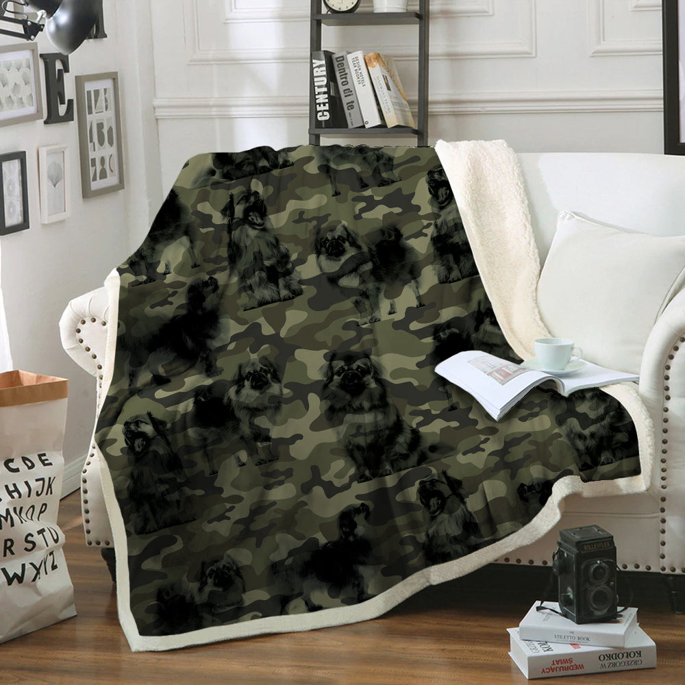 Couverture camouflage épagneul tibétain V1