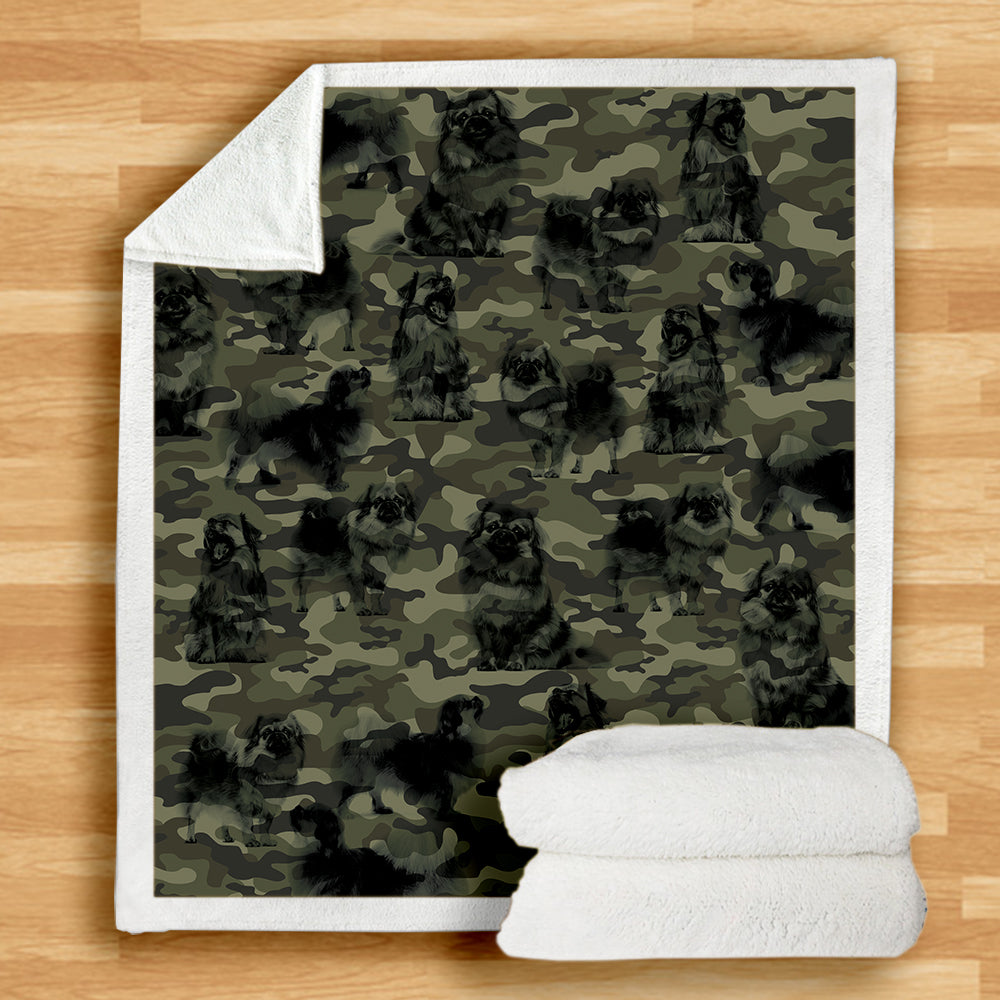 Couverture camouflage épagneul tibétain V1