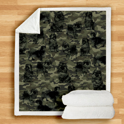 Couverture camouflage épagneul tibétain V1