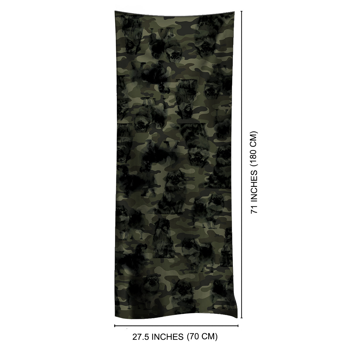 Tibetischer Spaniel-Camouflage-Schal V1