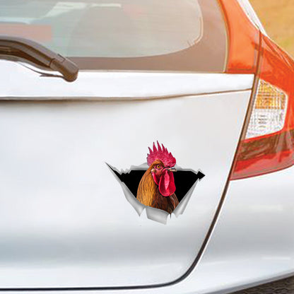 Nous aimons rouler en voiture - Autocollant voiture/porte/réfrigérateur/ordinateur portable poulet V1