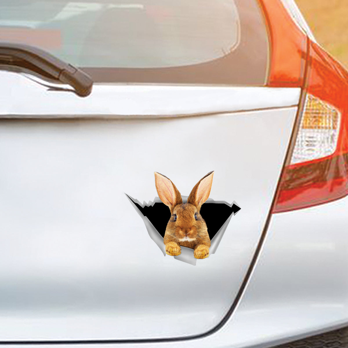 We Like Riding In Cars - Rabbit Car/ Door/ Fridge/ Laptop Sticker V1